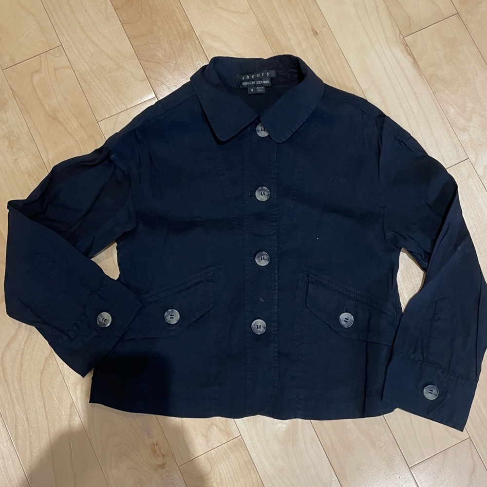 Theory - Midnight Blue Light Jacket (size: 4)